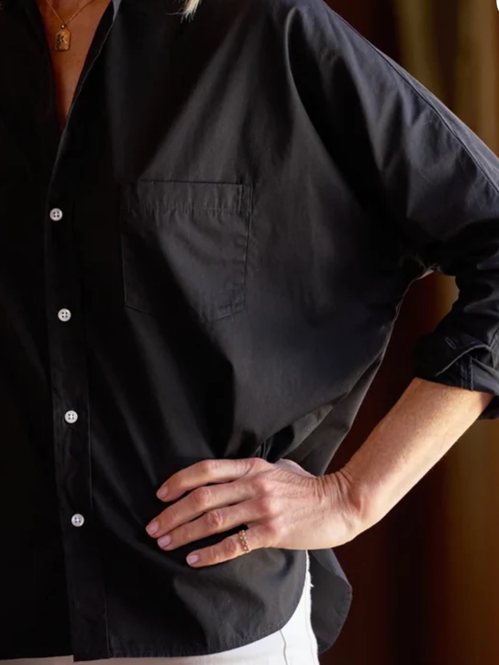 Frank & Eileen Oona Continuous Sleeve Black Superluxe - Picture 2 of 10